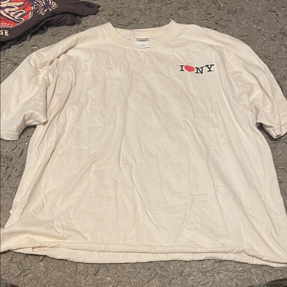 Gildan I Love NY Cream T-Shirt